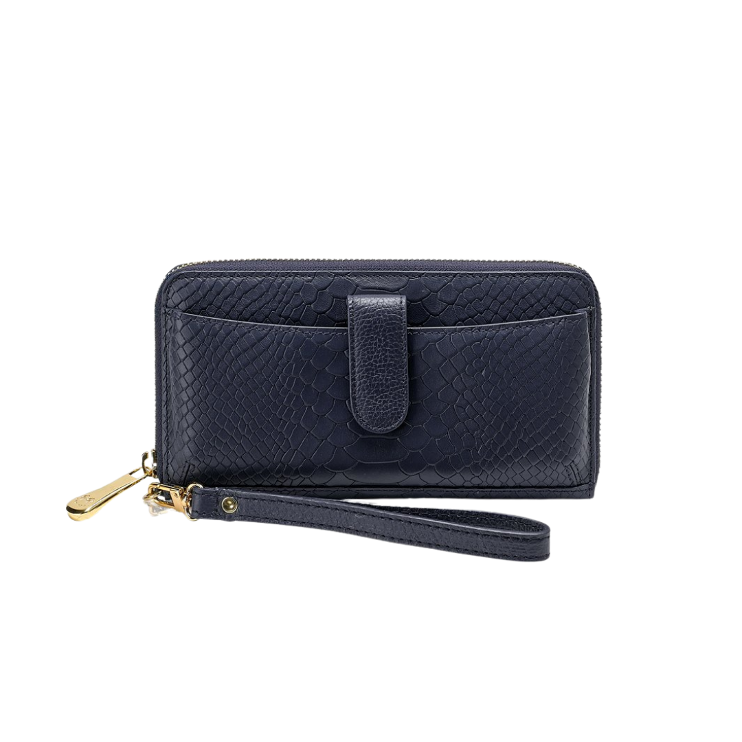Gigi NY Python Leather City Wallet