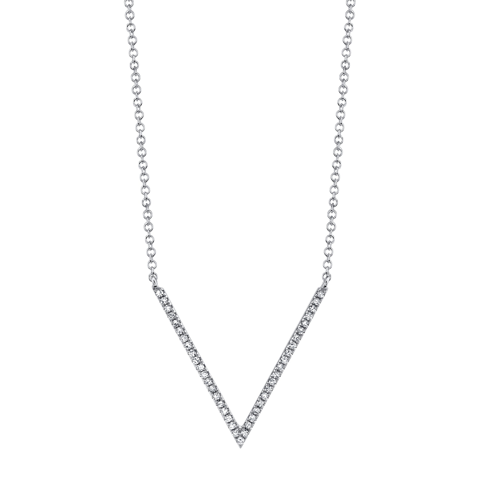 Shy Creation Diamond V-Shape Necklace