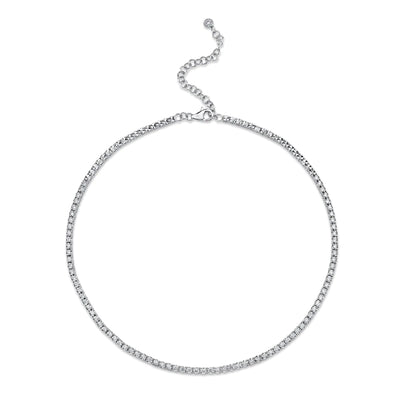 Diamond 2.49ctw Tennis Necklace in White Gold