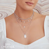 Shy Creation Round & Baguette Diamond Necklace