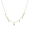 Shy Creation Pave Diamond Marquise Drops Necklace