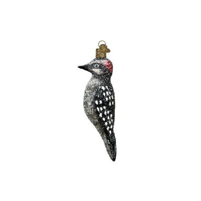 Old World Christmas Vintage Hairy Woodpecker Ornament