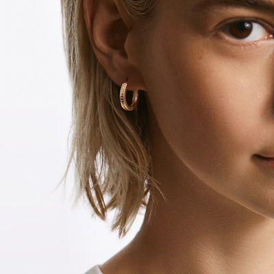 Anna Beck Classic Small Hinge Reversible Hoop Earrings