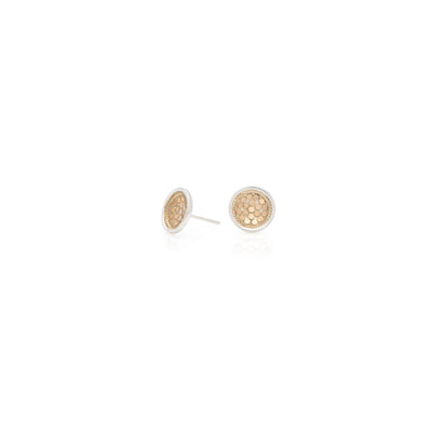 Anna Beck Dish Stud Dotted Two Tone Earring