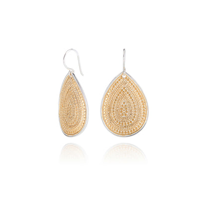 Anna Beck Large Dotted Teardrop Shape Earring Two Tone