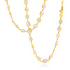 ARA 24k Yellow Gold Long Pearl Nugget Necklace