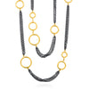 ARA Collection 24k Gold and Oxidized Silver Long Wrap Necklace