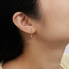 AURELIE GI Dewdrop Pear and Round White Sapphire Drop Stud Earring
