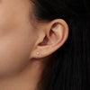 AURELIE GI Ida Rose Cut Double White Sapphire Stud Earring