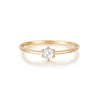 AURELIE GI Marilyn Solitaire Rose Cut White Sapphire Ring