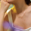 AURELIE GI Nola Diamond Bezel Necklace with Dual Chain