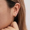 AURELIE GI Vela Diamond Huggie Hoop Earring