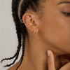 AURELIE GI Viv Princess-Cut White Sapphire Stud Earring