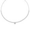Shy Creation Baguette Shape Diamond Collar Style Necklace