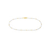 Bead Saturn Chain Anklet in Two Tone Gold