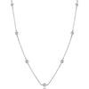 Diamond by the Yard Necklace 7 Station Sterling Silver
