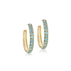 Jane Taylor Cirque 1-Inch Hoop Earrings with Blue Topaz