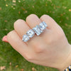 Jane Taylor Bold Two-Stone Ring with White Topaz Cushion & Baguette