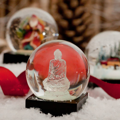 Classic Buddha Snow Globe Holiday Gift