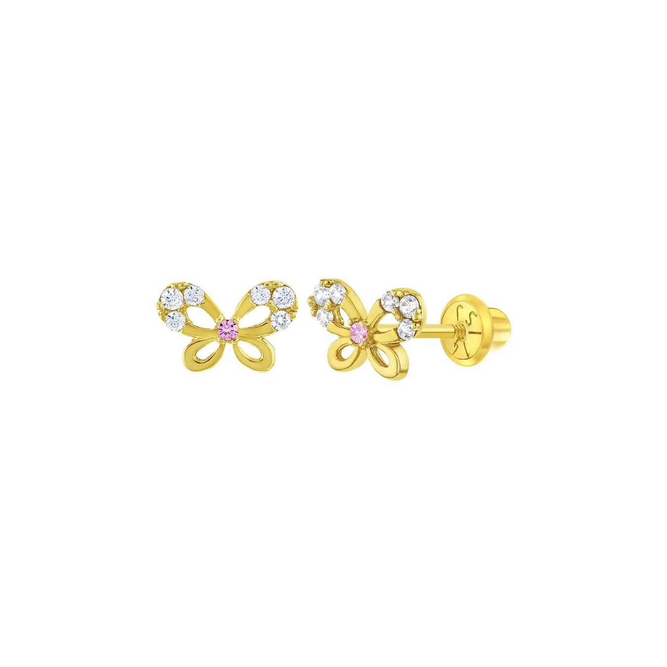 Buy Gold Butterfly Earrings Rose Gold Girls Earrings Sterling Silver  Toddler Earrings Children Jewelry Online in India - Etsy