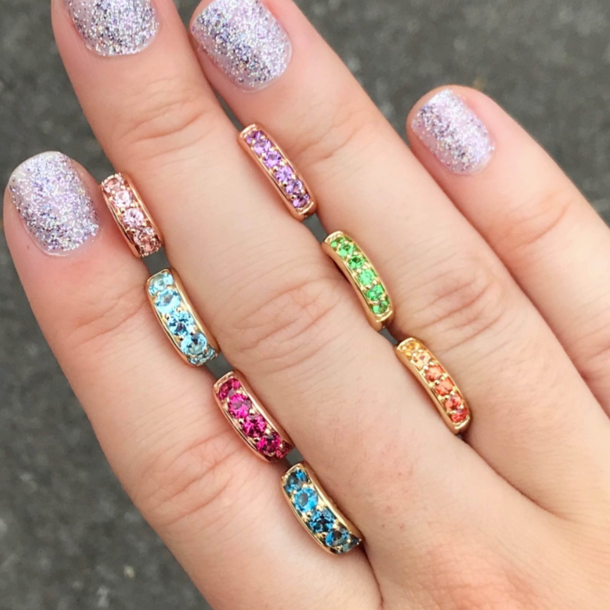 Jane Taylor Blue Topaz Chubby Hoops