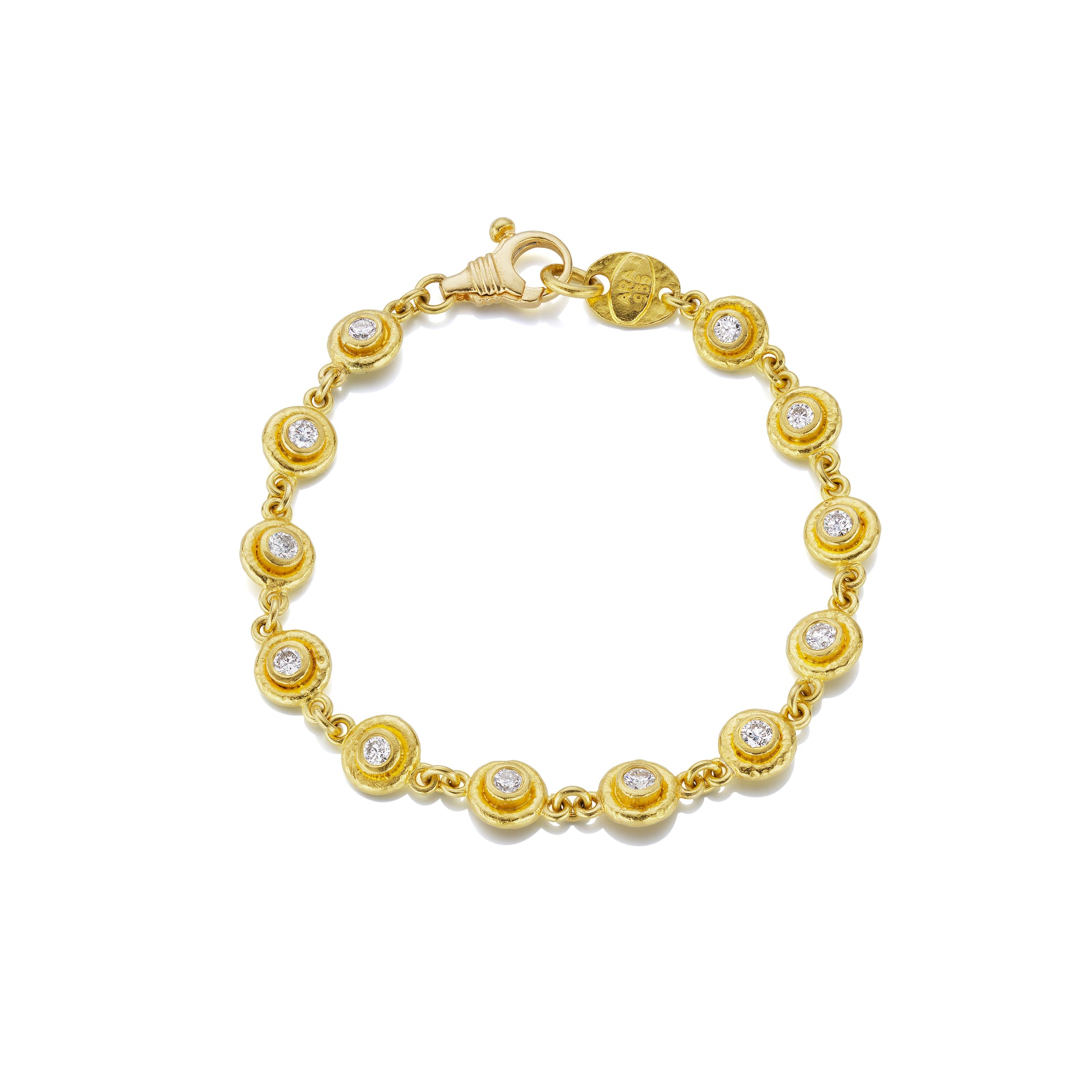ARA 24k Diamond Bezel Set Bracelet
