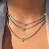 Round Shape Diamond Collar Style Necklace