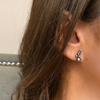 Rene Escobar Diamond Cluster Oxidized Stud Earring