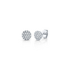 Diamond Pave Circle Stud Earrings