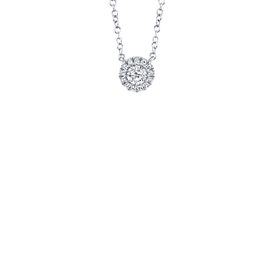 Shy Creation Petite Diamond Halo Necklace
