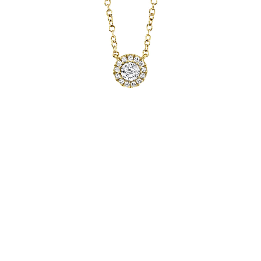 Shy Creation Petite Diamond Halo Necklace