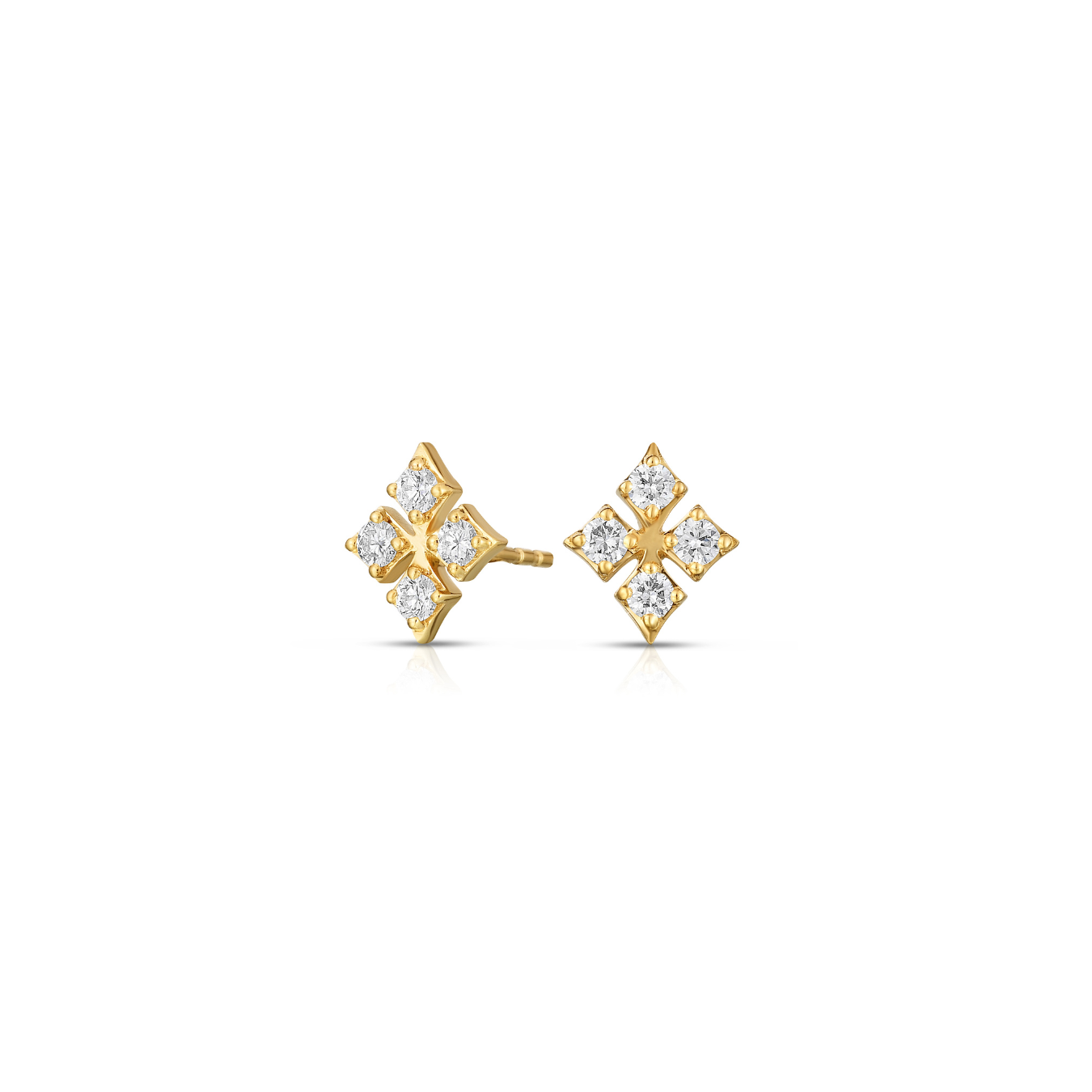 Scott Mikolay Celebration Rhombus Diamond Stud Earring