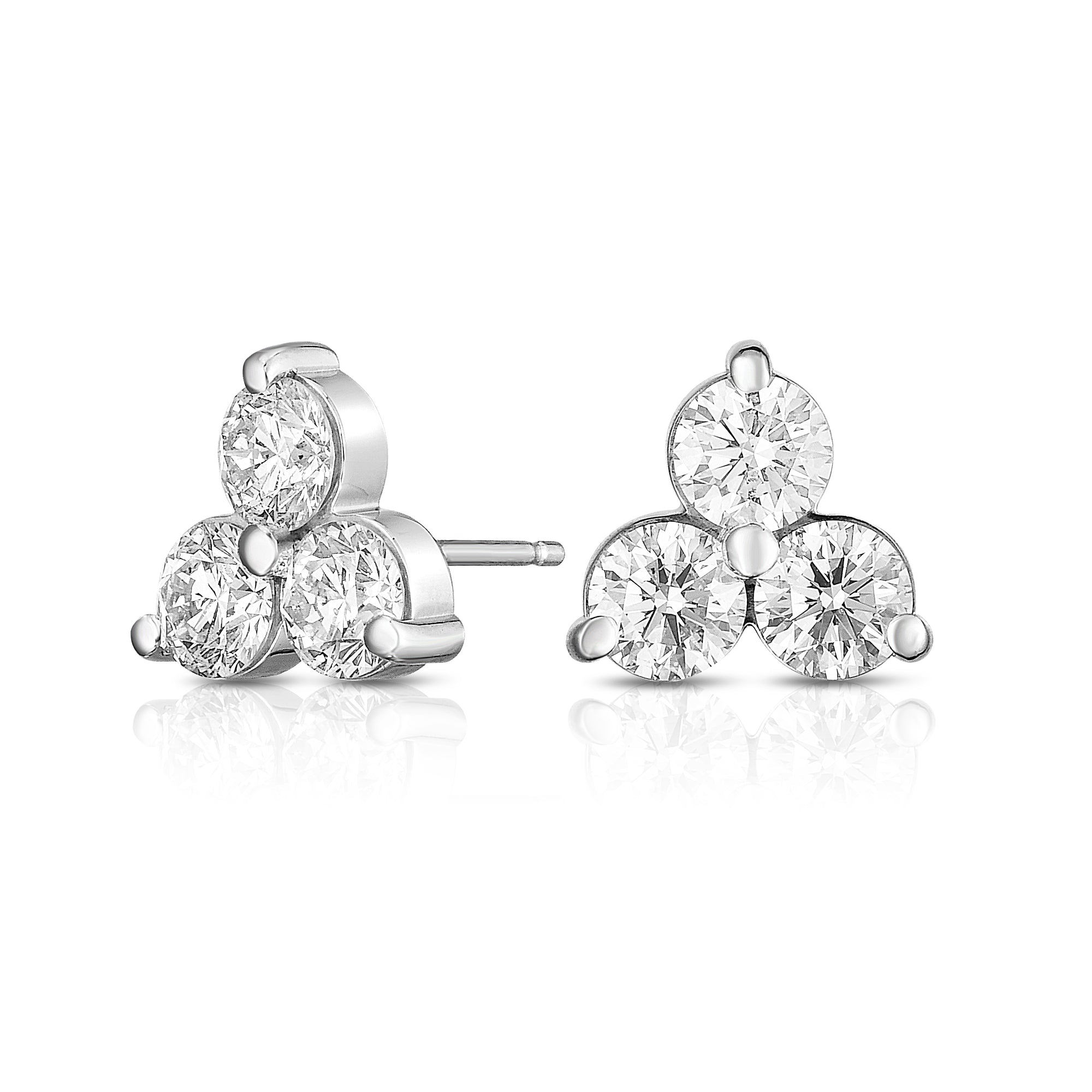 Diamond Tara Cluster Studs in Platinum