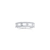 Shy Creation Double Row Half Eternity Ring in White Gold