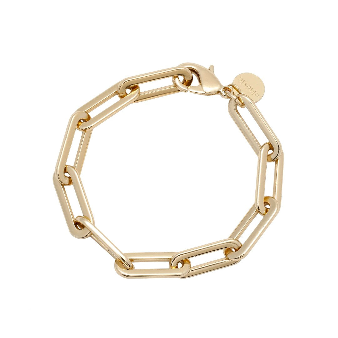 Eklexic Gisele Paperclip Bracelet in Gold