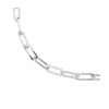 Large Elongated Link Chain Bracelet in Silver