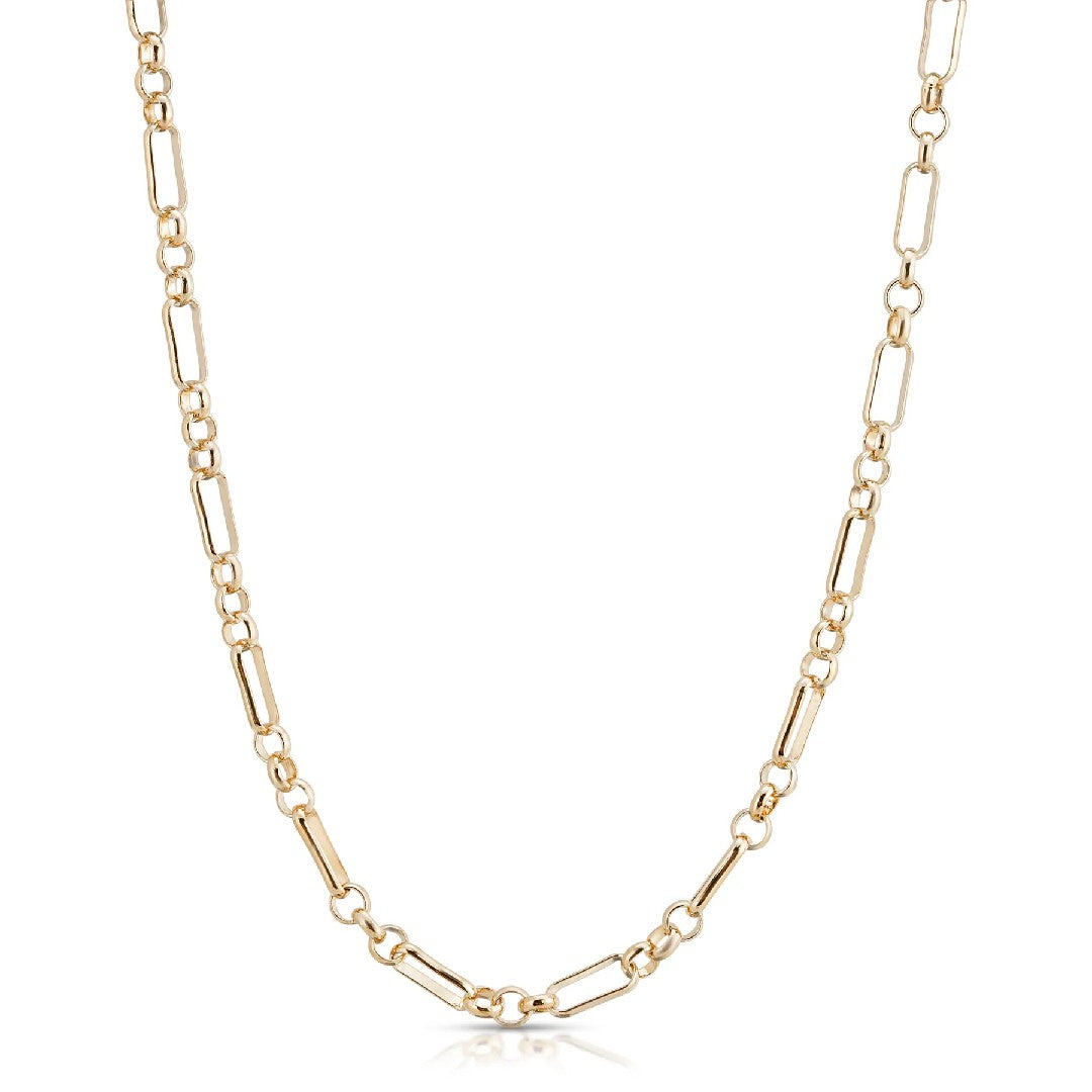 Eklexic Small Multi Link Chain Necklace in Gold