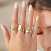Triple Domed Roll Ring in Two Tone