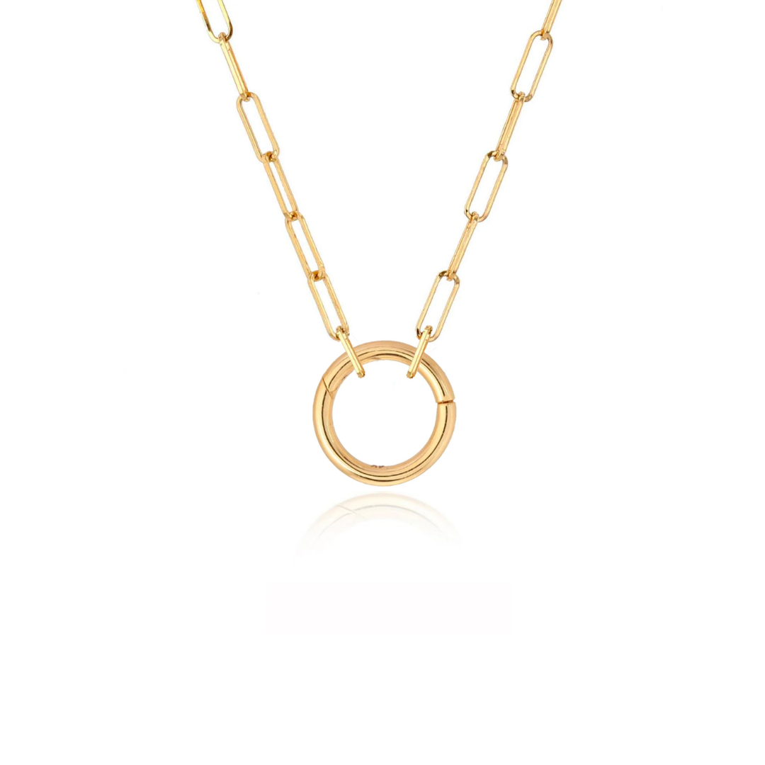 Rachel Reid Round Charm Clip Necklace