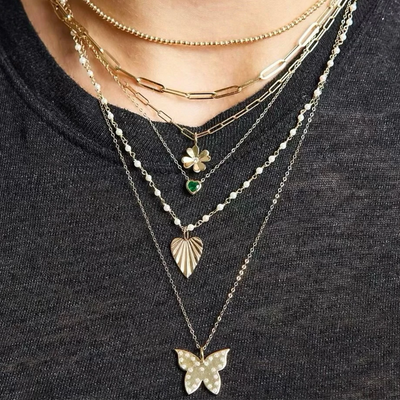 Rachel Reid Gold & Diamond Butterfly Charm
