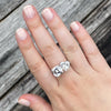 Jane Taylor Bold Two-Stone Ring with White Topaz Cushion & Heart