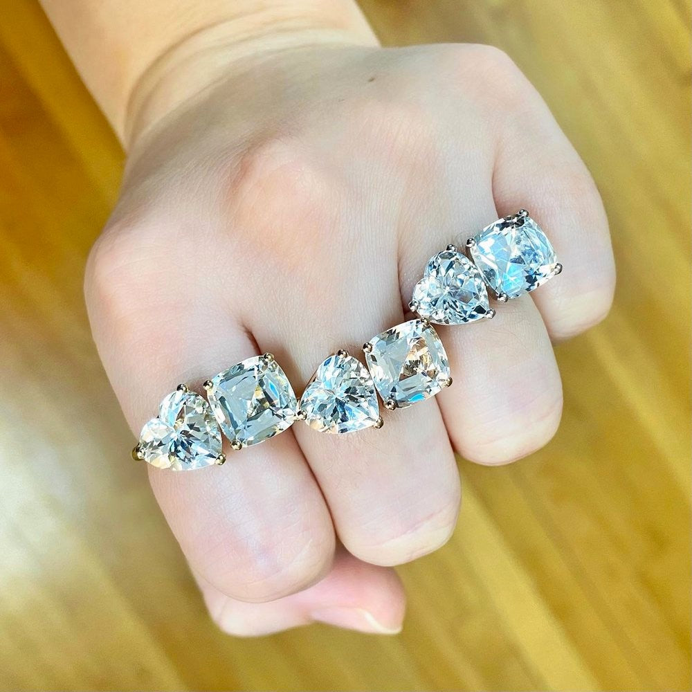 Glitz Design Two-Stone Diamond Engagement Rings for Women Halo Rings 18K  Gold (G-H/VS1-VS2)