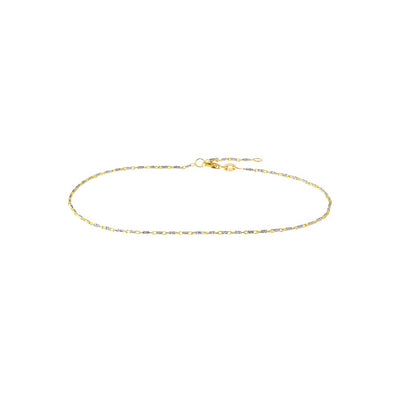 Lumacina Chain Anklet in Two Tone Gold