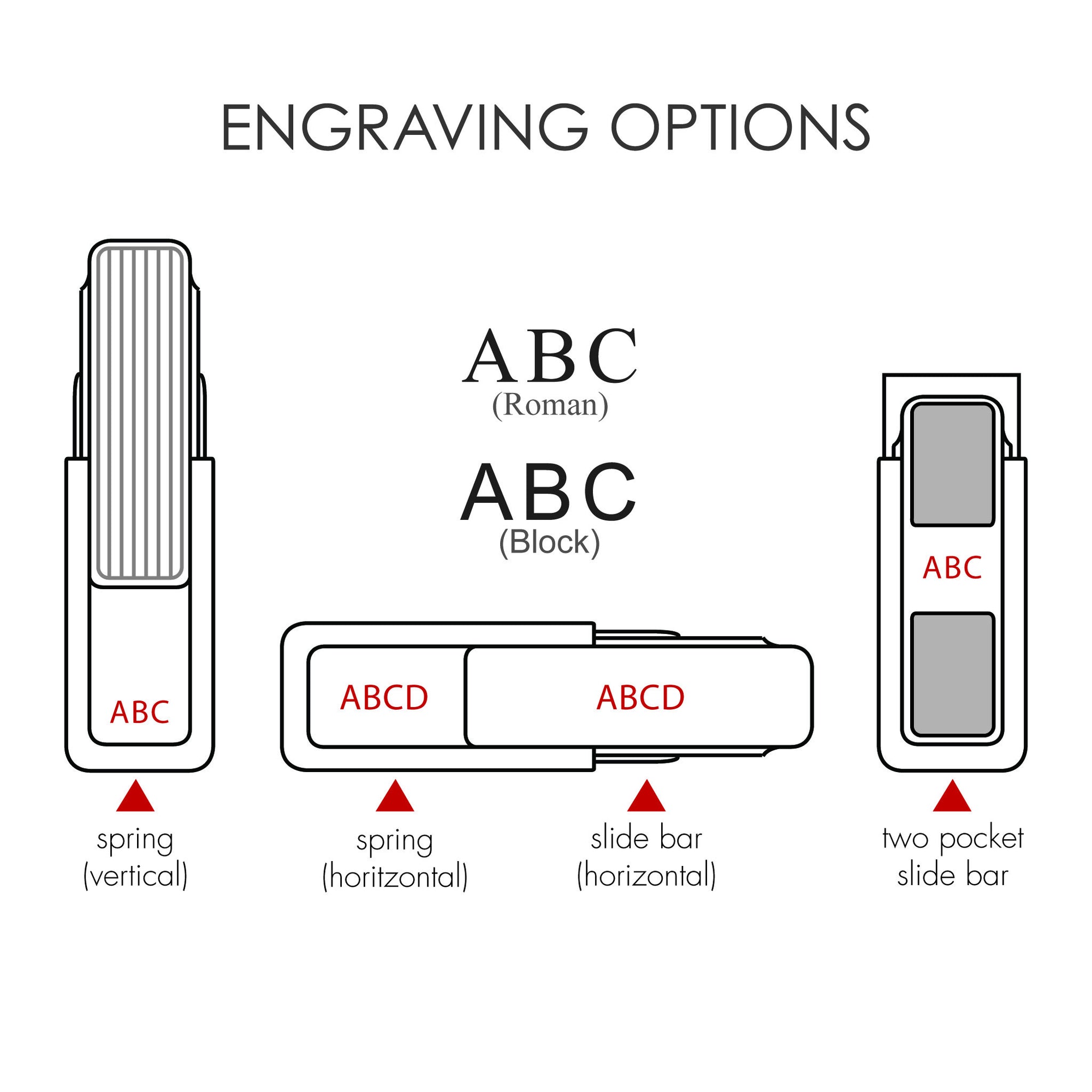 M-Clip Brushed Stainless Steel Money Clip