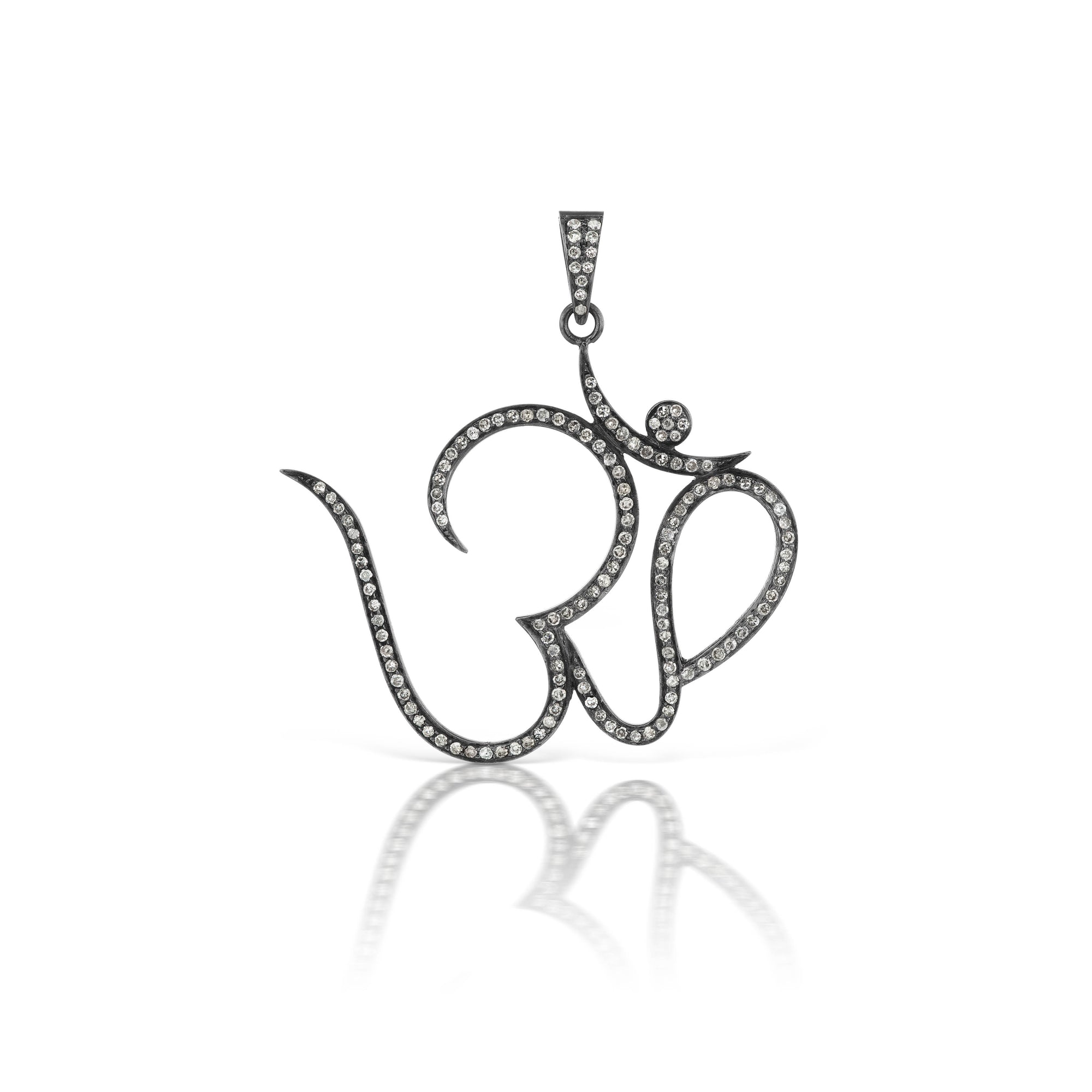 Tara Mikolay Raw Diamond Medium Om Charm