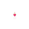 Mini Hot Pink Enamel Heart Charm
