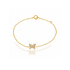 Rachel Reid Mini Pave Diamond Butterfly Chain Bracelet