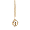 Mini Apollo Bow & Arrow Charm With Diamonds Necklace