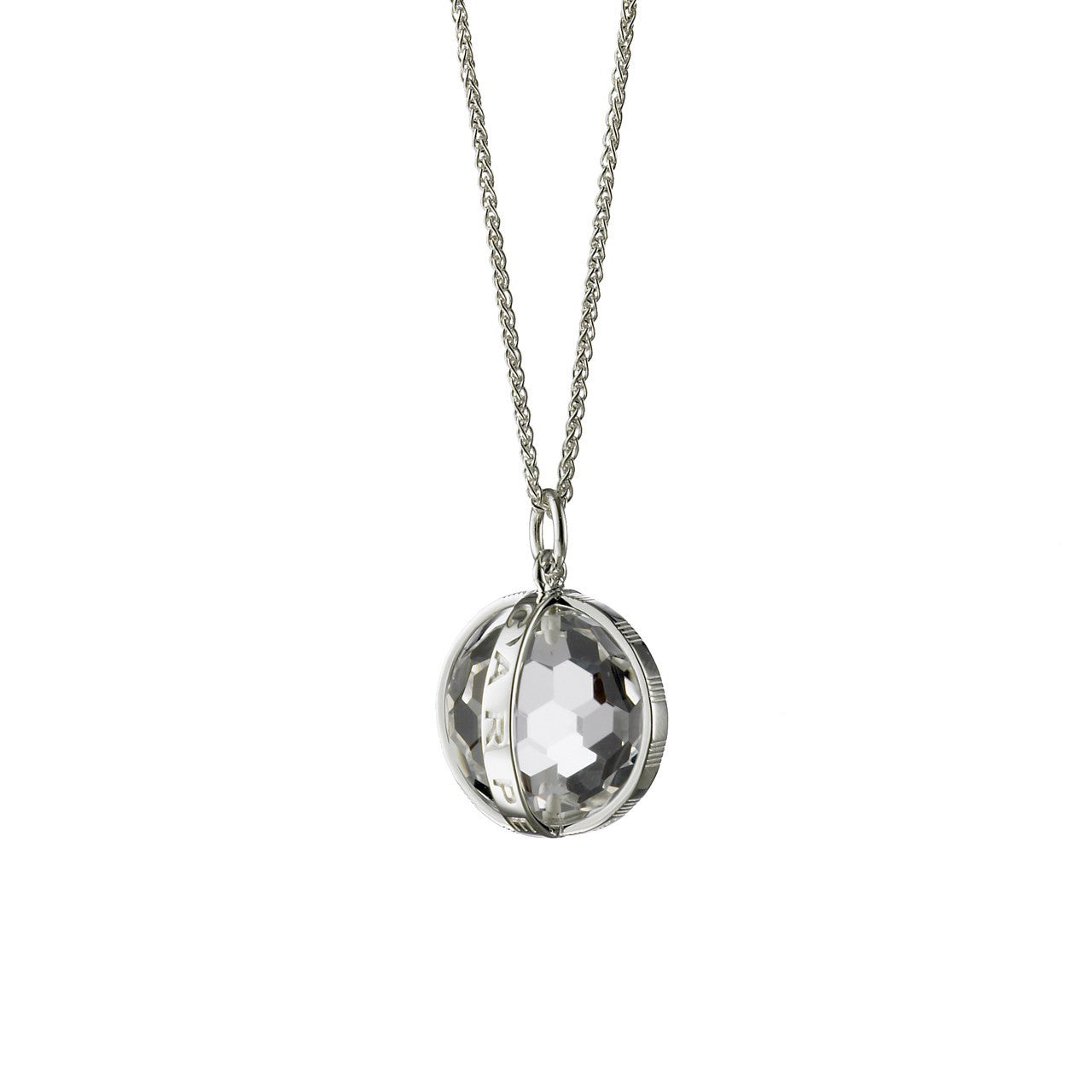 Monica Rich Kosann Small "Carpe Diem" Rock Crystal Pendant in Silver