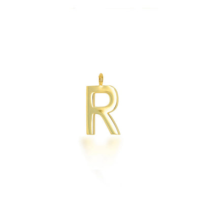 Oversized Gold Block Letter Charm